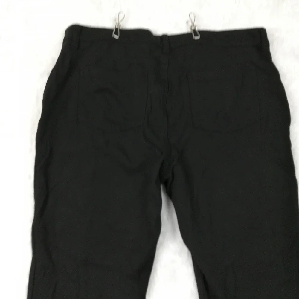 Time And Tru Womens Pants Stretch Ankle Black Mid Rise Straight Leg 16